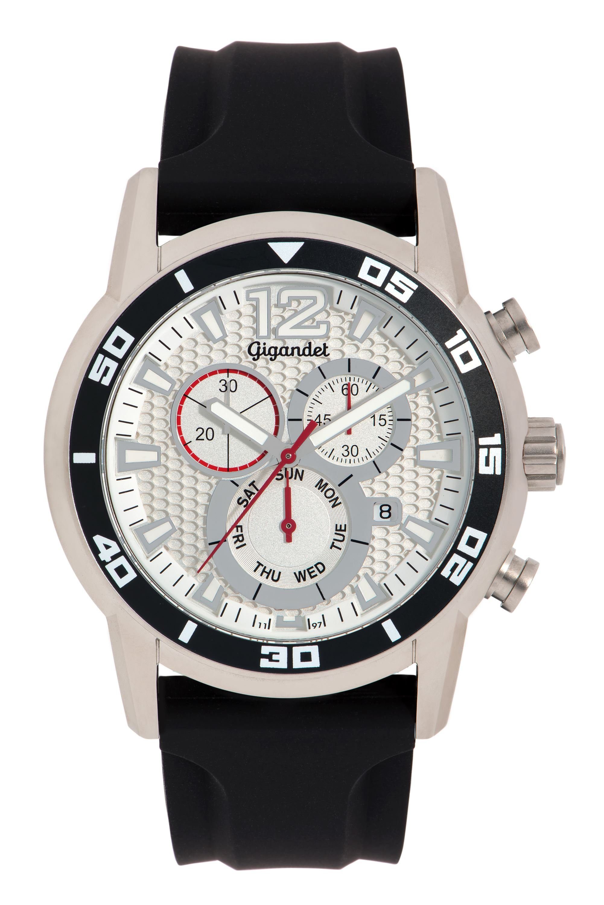 Gigandet Chronograph Speedbike, Mineralglas, Chronograph, Tages- Datumsanzeige und