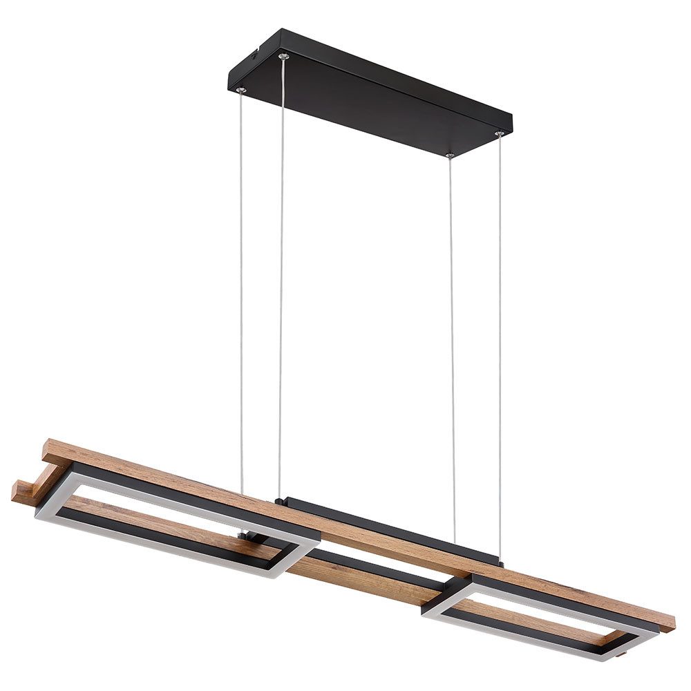 GLOBO LIGHTING LED-Hängeleuchte, LED-Leuchtmittel fest verbaut, Warmweiß, Esstischlampe Holzleuchte Hängelampe LED 3 Stufen Wohnzimmerlampe