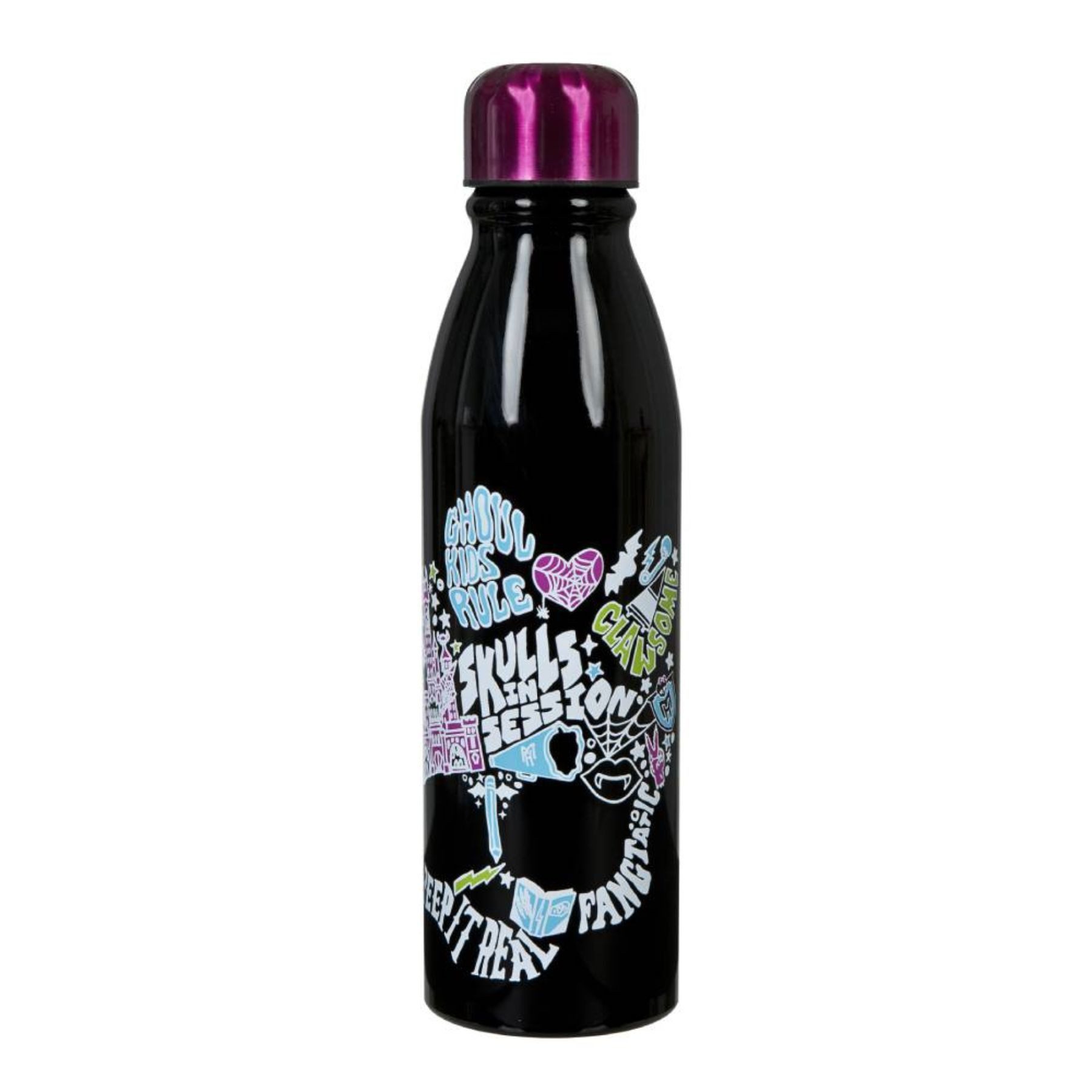 Monster High Trinkflasche 600 ml Trinkflasche Aluminium Wasserflasche für Schule und Ausflüge
