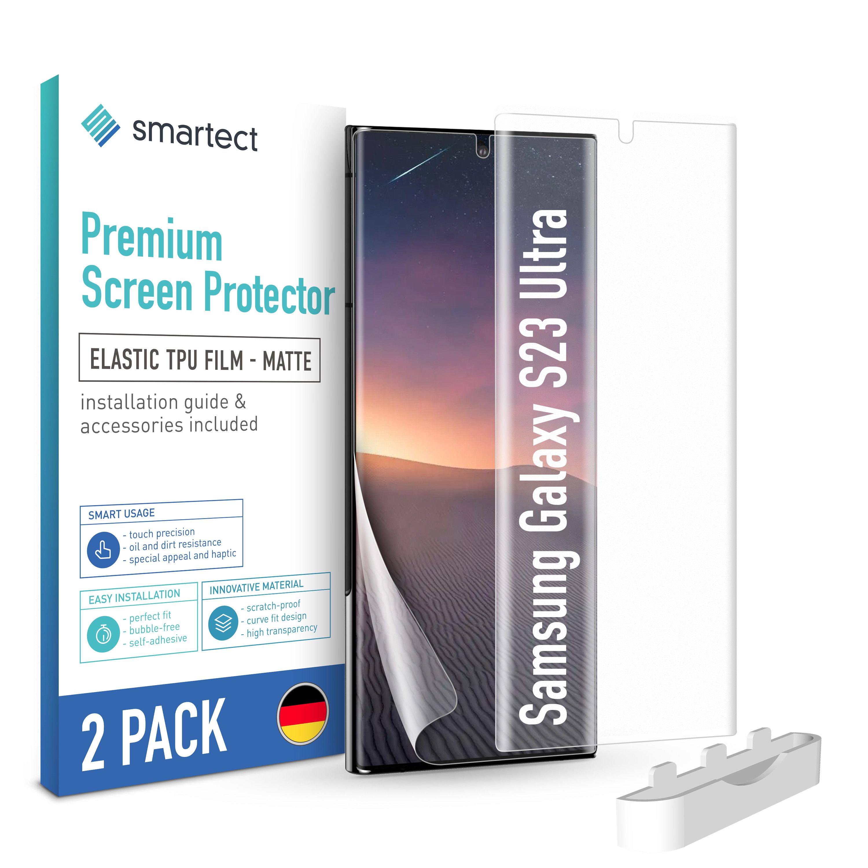 Displayschutzfolie 2X TPU Schutzfolie Matt für Samsung Galaxy S23 Ultra
