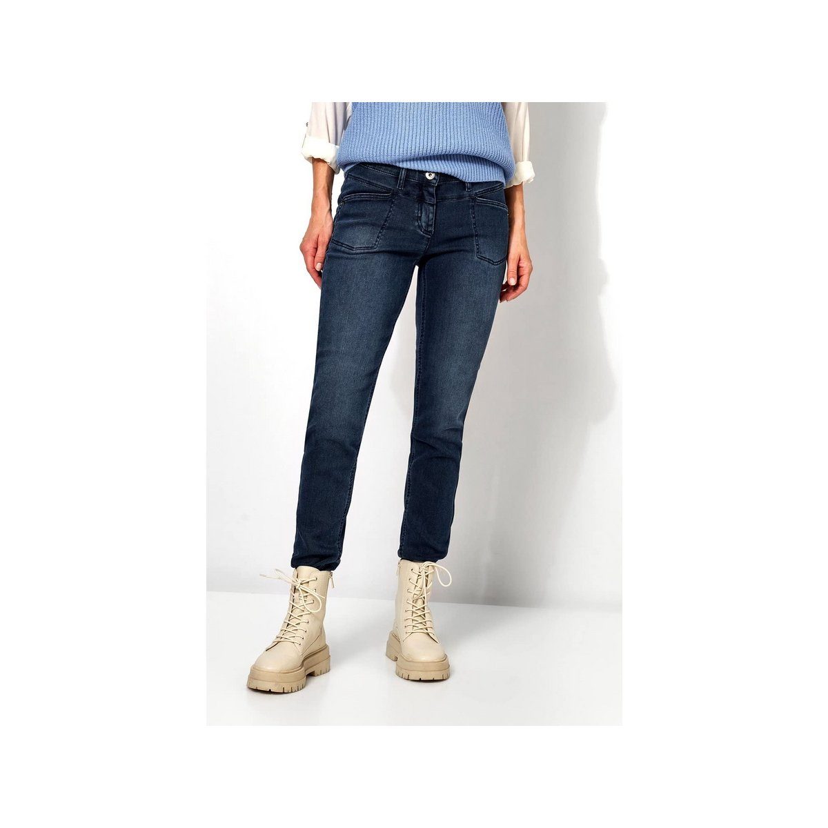 dunkel-blau TONI (1-tlg) 5-Pocket-Jeans