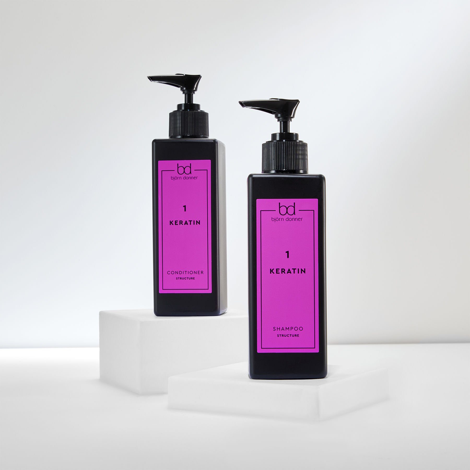 Björn Donner Haarpflege-Set aus der KERATIN - Linie, Shampoo & Conditioner  mit hydrolisiertem Keratin