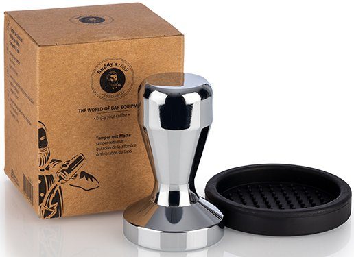 Buddy's Tamper Buddy´s Bar - Barista Edition, Premium, Kaffee Verdichter Kaffeemehlpresser, Espresso Stempel