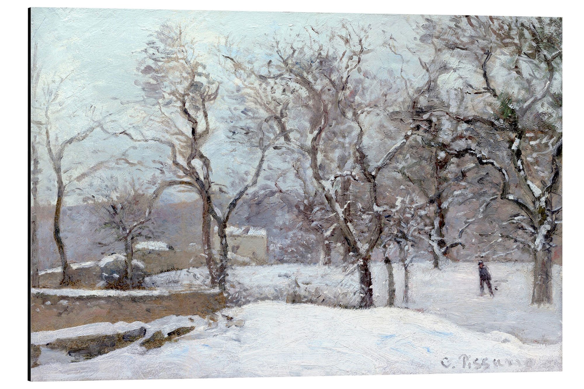 Posterlounge Wandbild Schneelandschaft in Louveciennes, Camille Pissarro, erhältlich als Poster, Leinwandbild, Wandsticker oder Acrylglasbild