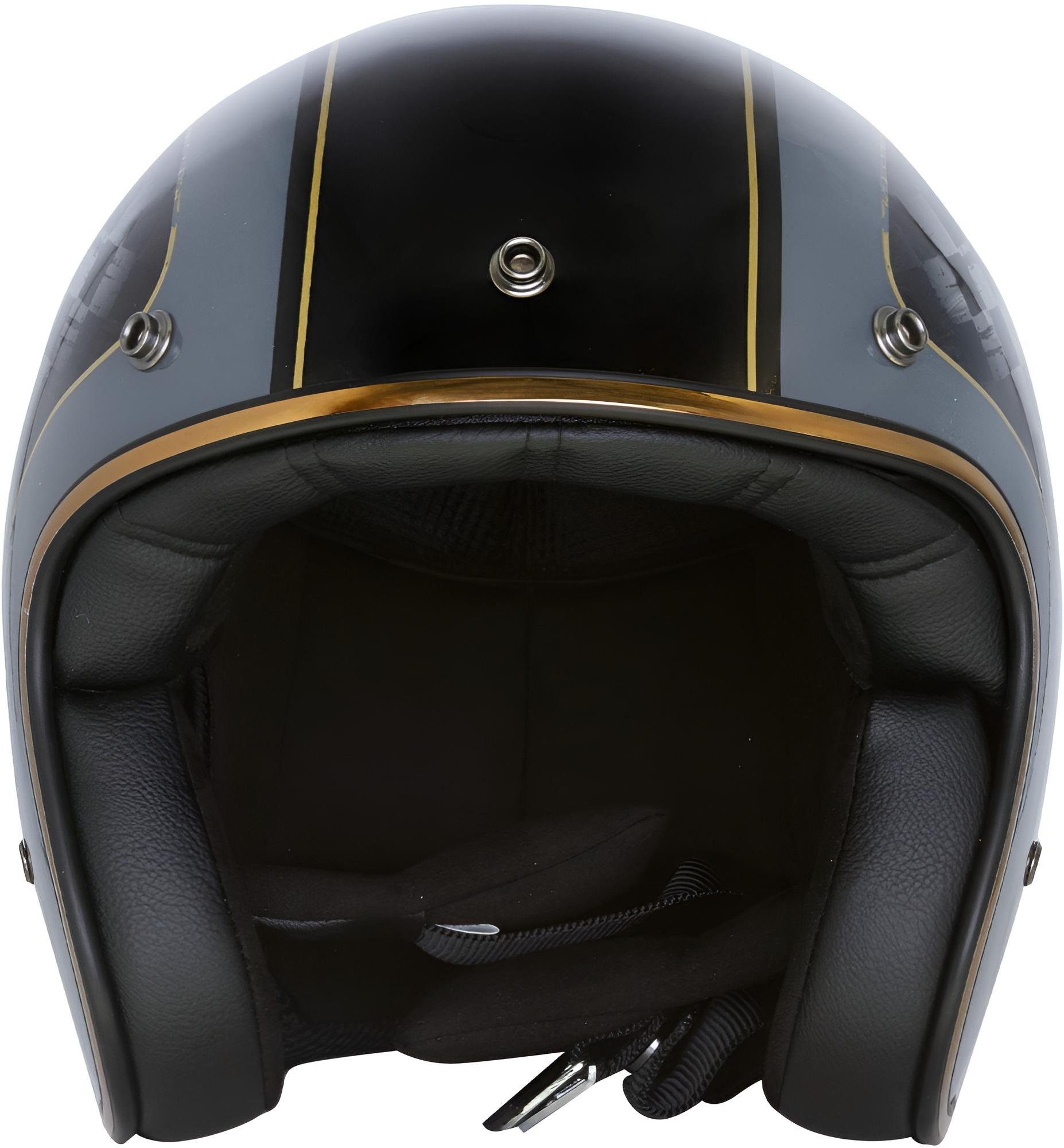 Merlin Motorradhelm Blackbird Racer Jethelm, geeignet für Brillenträger