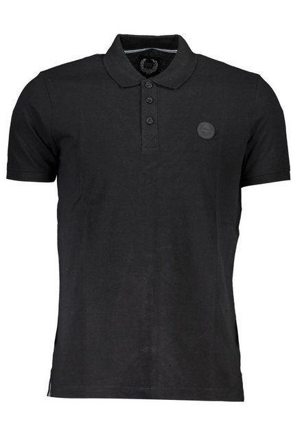 GIAN MARCO VENTURI Poloshirt Elegantes Herren-Poloshirt Schwarz mit Applika günstig online kaufen