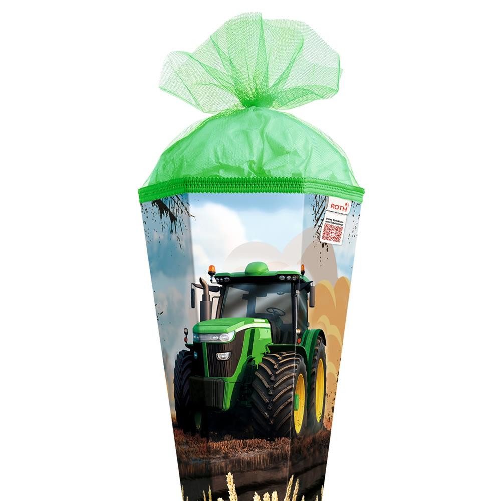 Roth Schultüte Traktor Power 85 cm eckig, Tüllverschluss