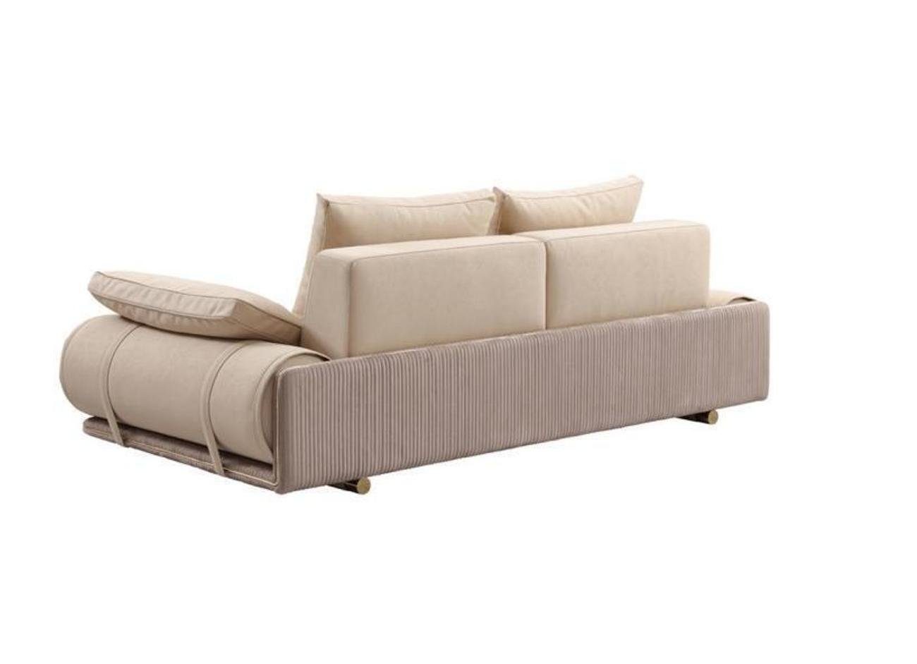 Polstersofa Wohnzimmer, Modern 1 Designer Sitzer 3-Sitzer in 3 in Teile, Europa Made JVmoebel Weiß farbe Sofa