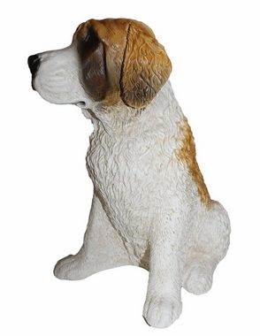 Castagna Tierfigur Deko Figur Hund Bernhadiner Hundefigur Saint Bernard sitzend Kollektion Castagna aus Resin H 32 cm
