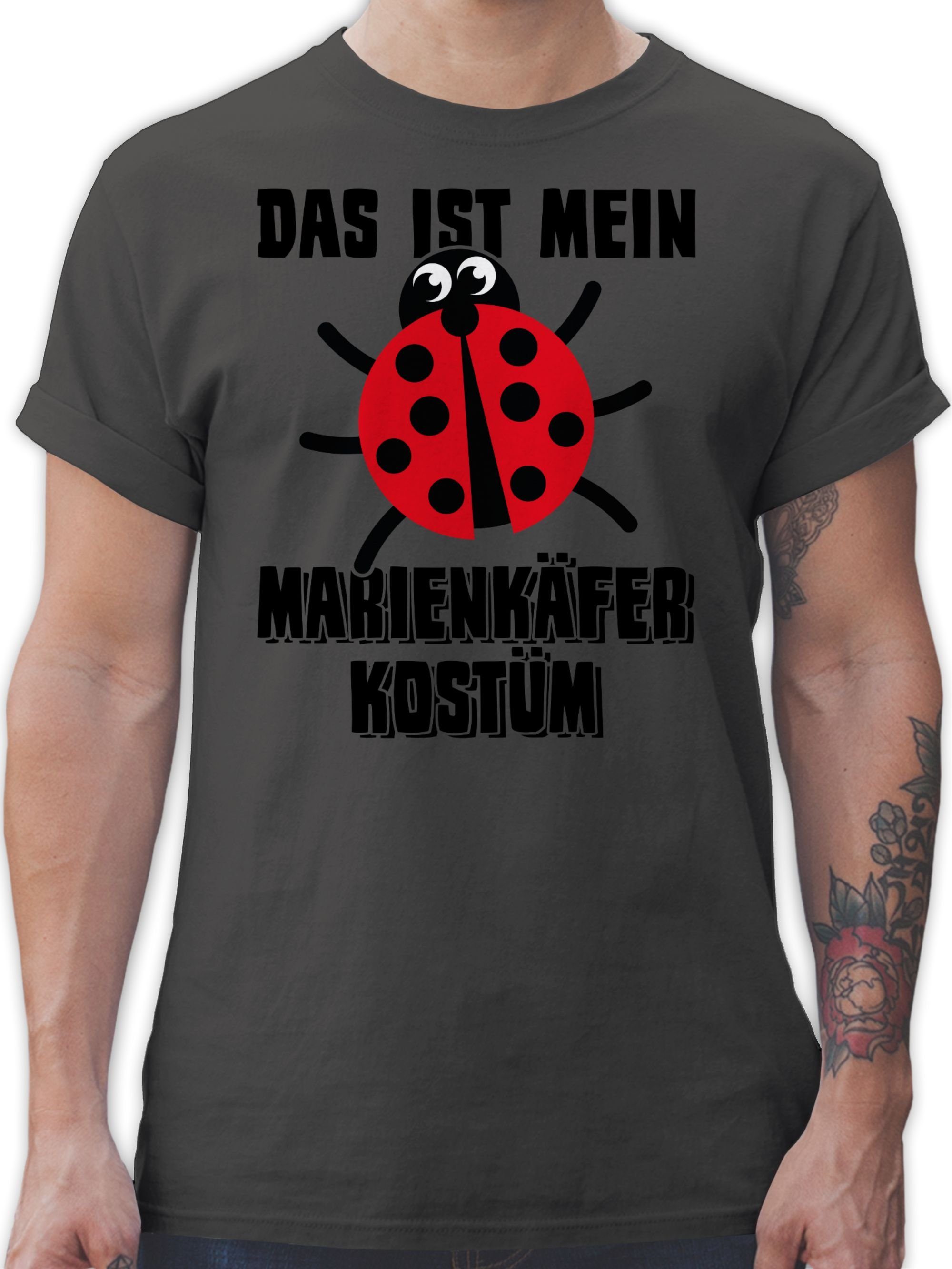 Das T-Shirt Outfit - Karneval Marienkäfer Dunkelgrau 2 Shirtracer ist Kostüm mein schwarz