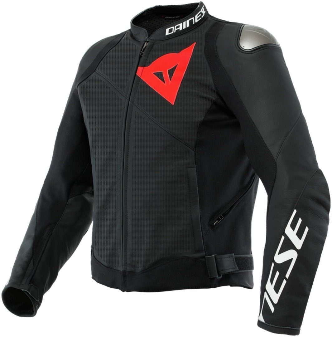 Motorradjacke Sportiva Perforierte Motorrad Lederjacke