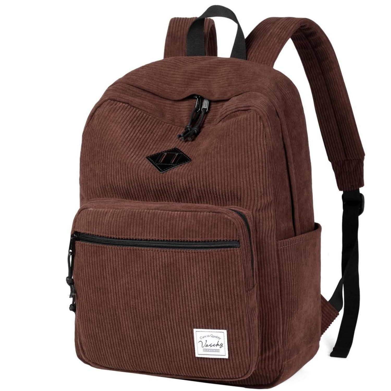 LuxusKollektion Schulrucksack Rucksack Cord Unisex Braun