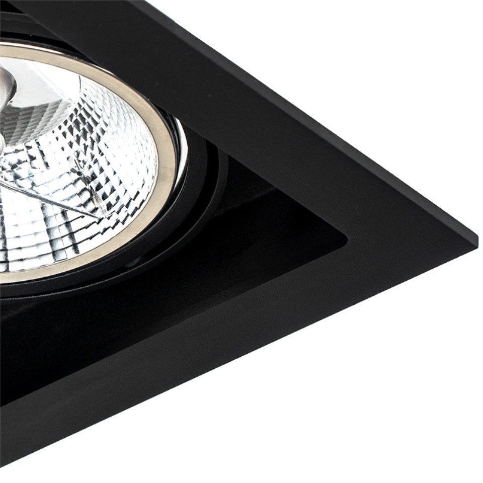 Qazqa LED Einbaustrahler Artemis, ohne Leuchtmittel, Warmweiß, QAZQA Downlight, gu10, Schwarz, Aluminium, Modern