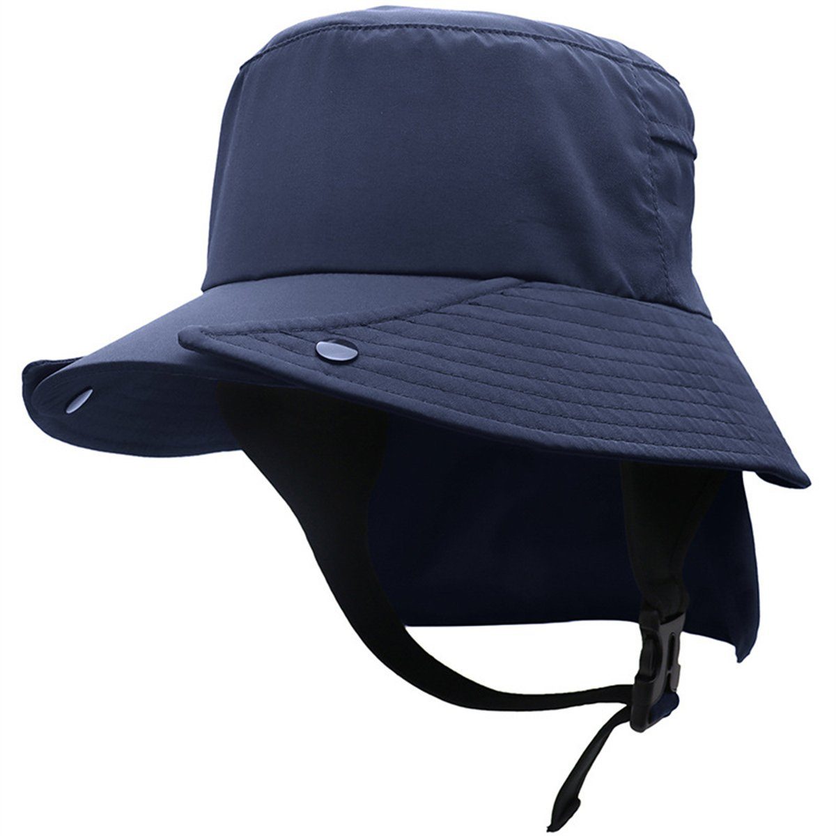 Dunkelblau mit Discaver trocknende großer Mütze Rad- Fischerhut für Outdoor-Abenteuer und UPF50+ Schnell Krempe Schiebermütze abnehmbarer