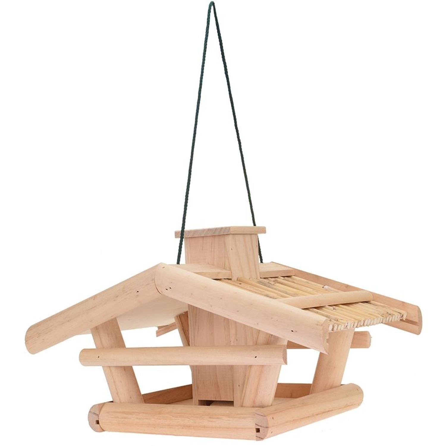 Thumbnail - Progarden Vogelhaus Holz Vogelhaus natur 43x30x25cm Vogelfutterspender Futterstation Futte