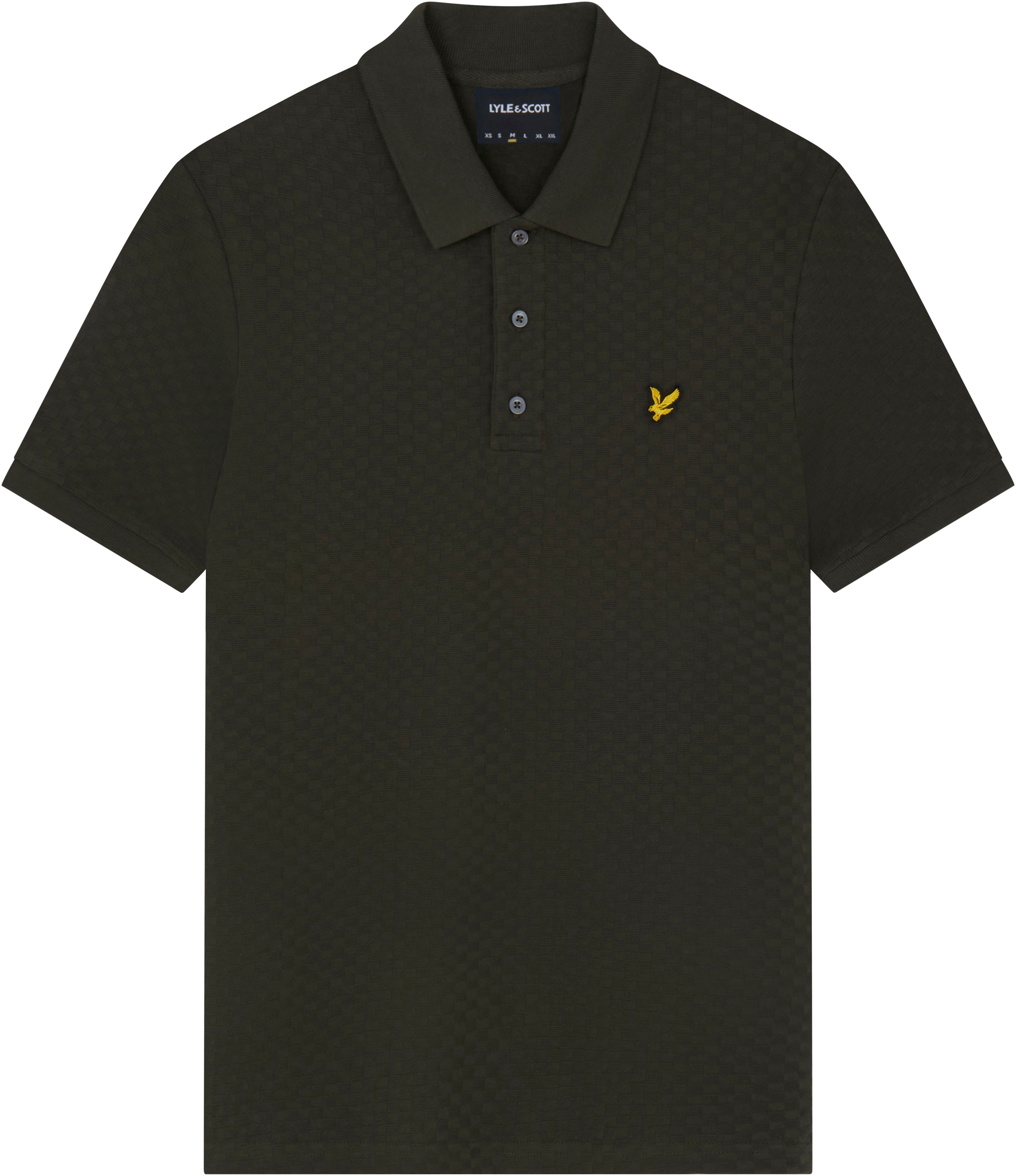 Lyle & Scott Poloshirt mit Logostickerei auf der Brust mountain moss