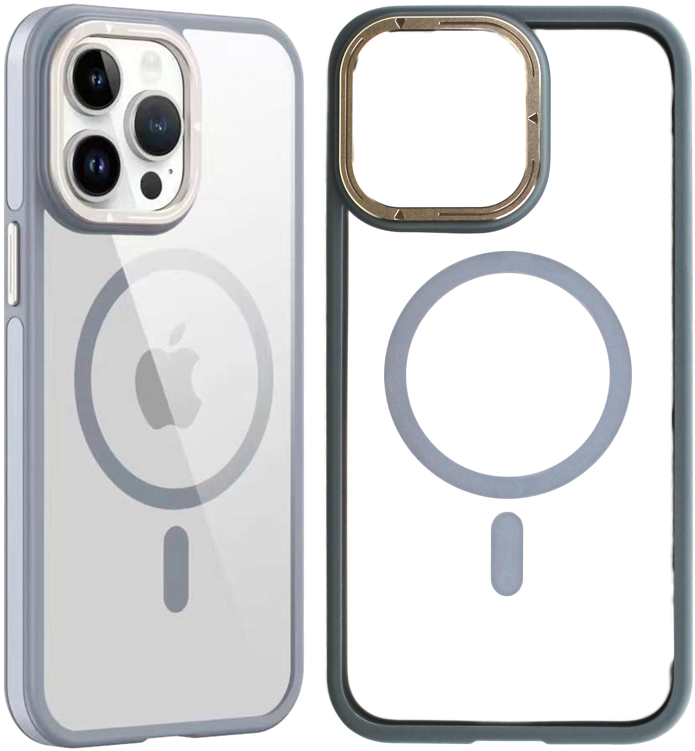 Wörleonline Handyhülle für Apple iPhone 14 Pro Max Hülle, Transparente Schutzhülle mit TPU-Rahmen, MagSafe kompatible Handyhülle