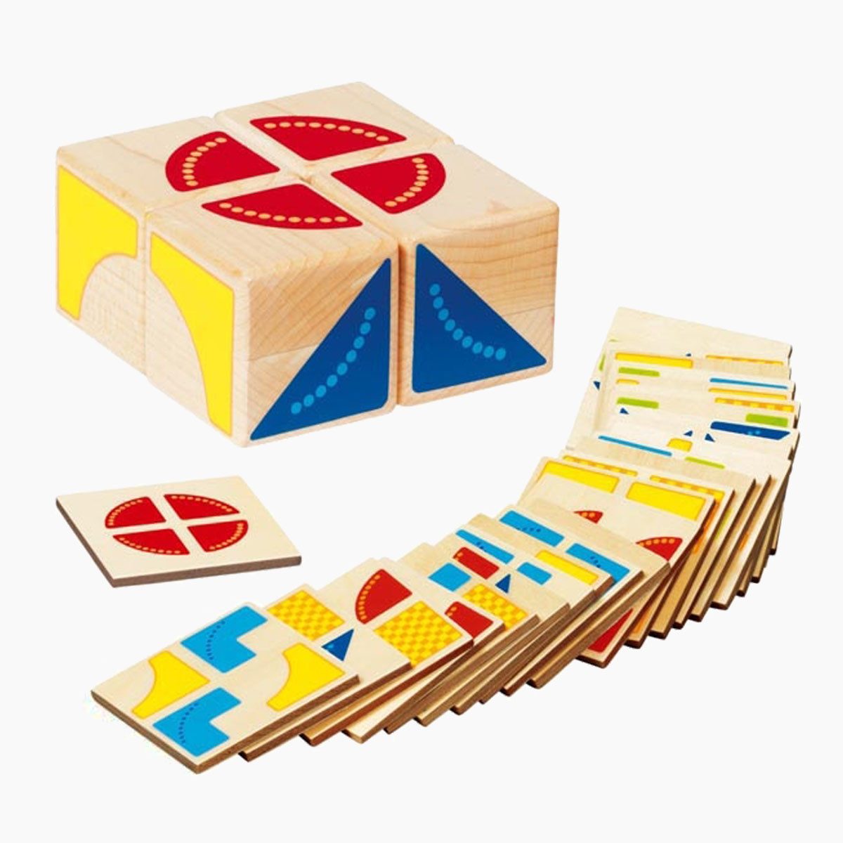 goki Lernspielzeug Legespiel Kubus (packung, 4-St., spar-packung), für kreative und fördernde Spielstunden