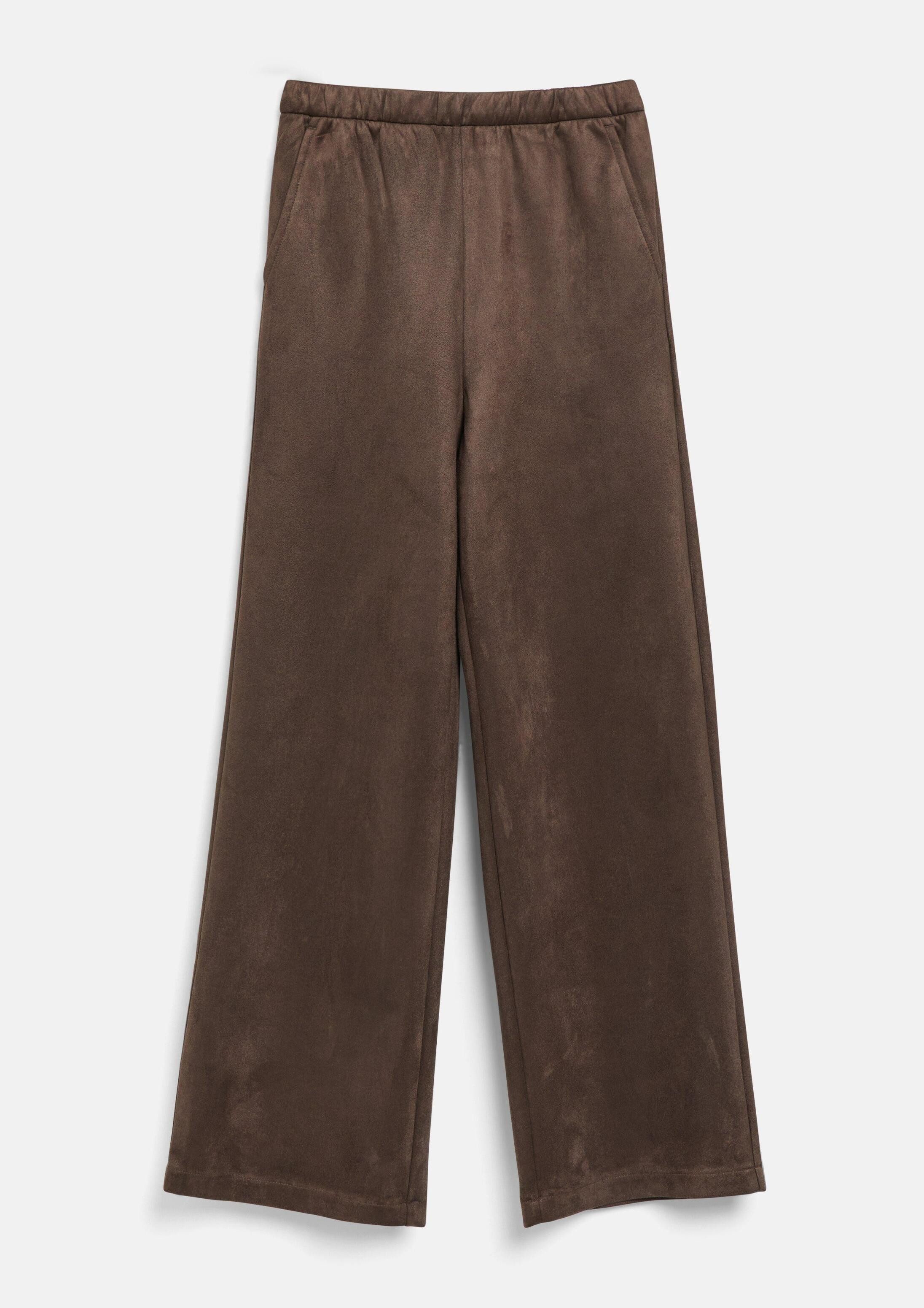 s.Oliver Leggings Leggings WIDE LEG Wide Leg-Hose aus Velours mit Eingrifftaschen