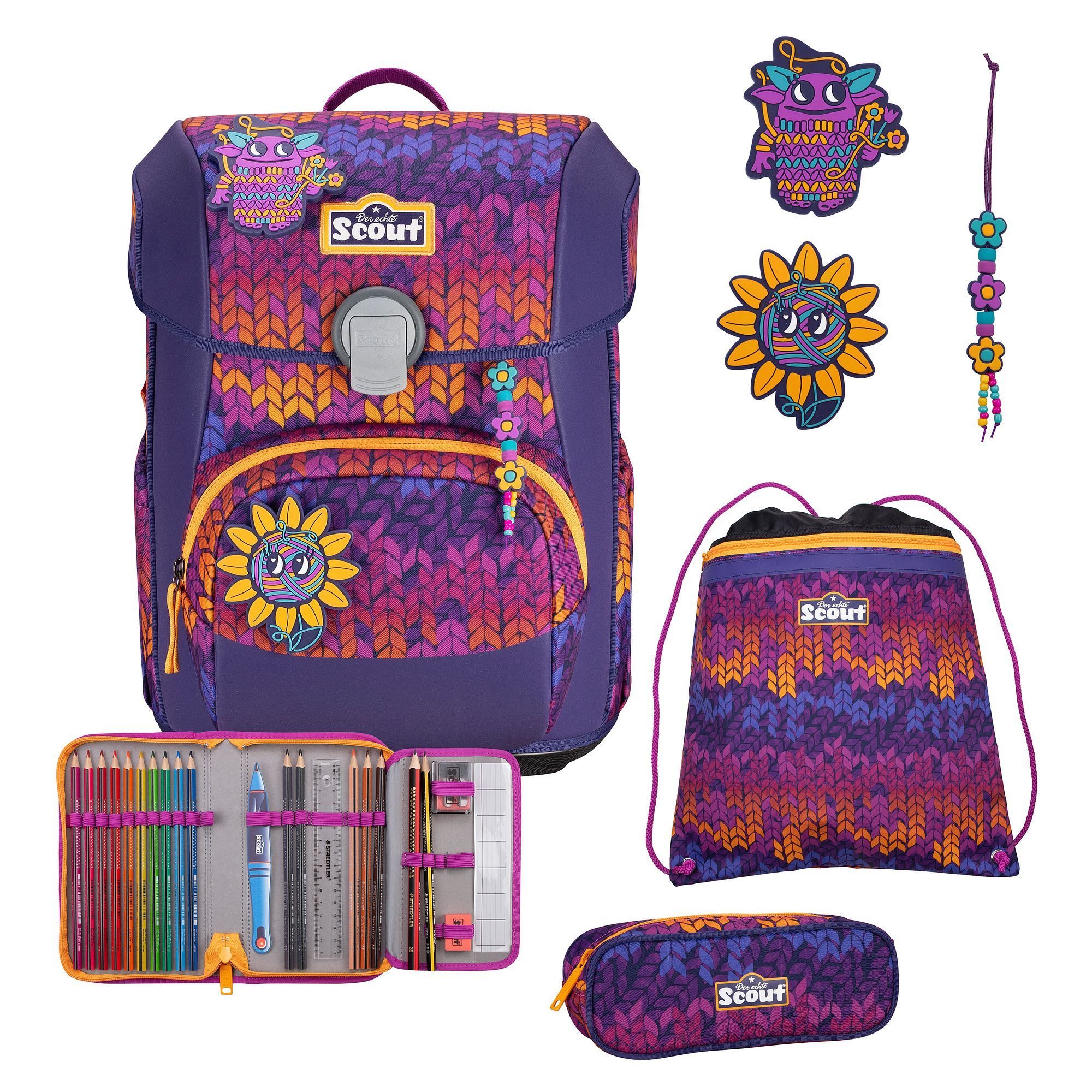 Scout Schulranzen Neo Exklusiv (4-tlg), Polyester