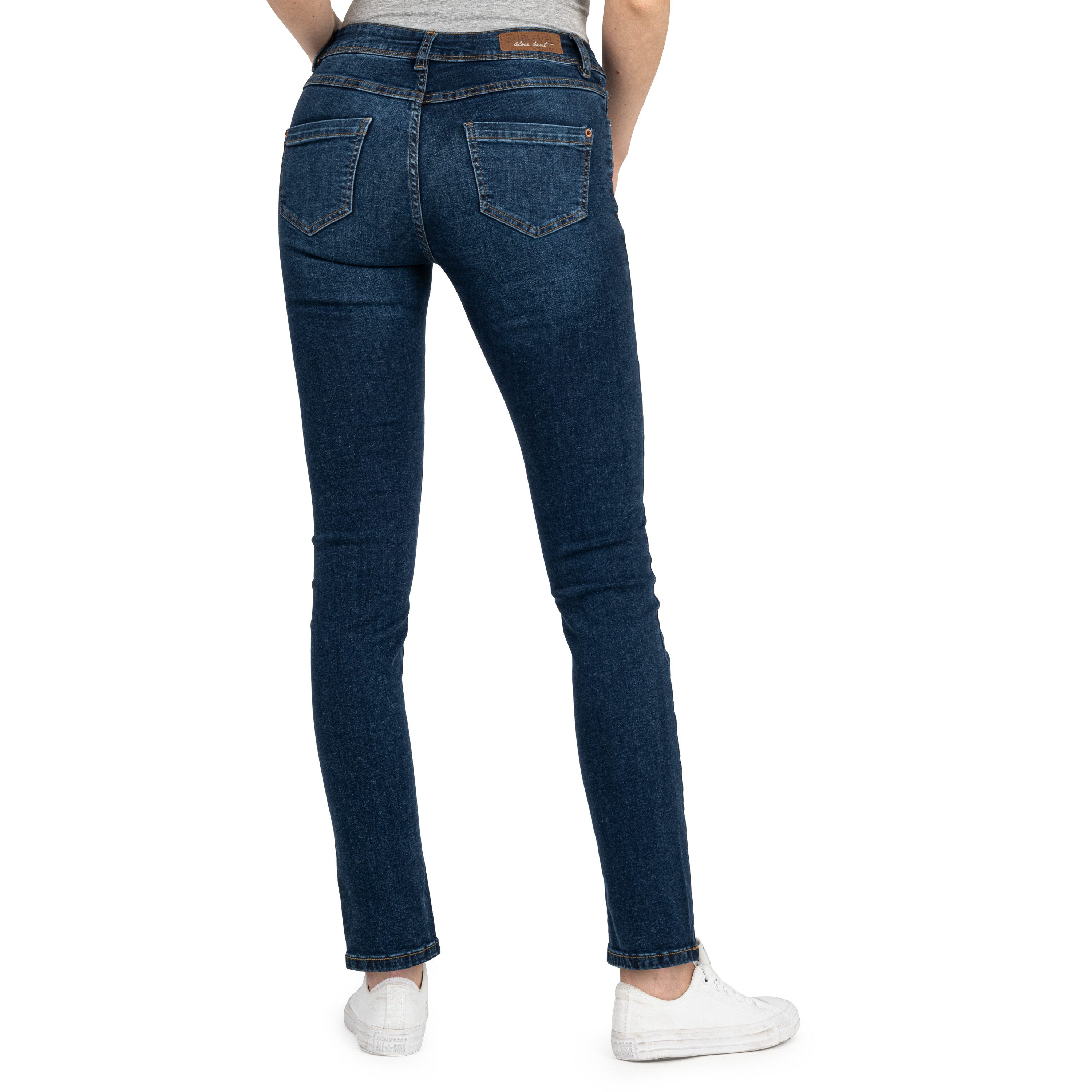 SUBLEVEL Slim-fit-Jeans Damen Jeans Skinny Slim Fit Jeanshose Hose Röhre Denim Stretch