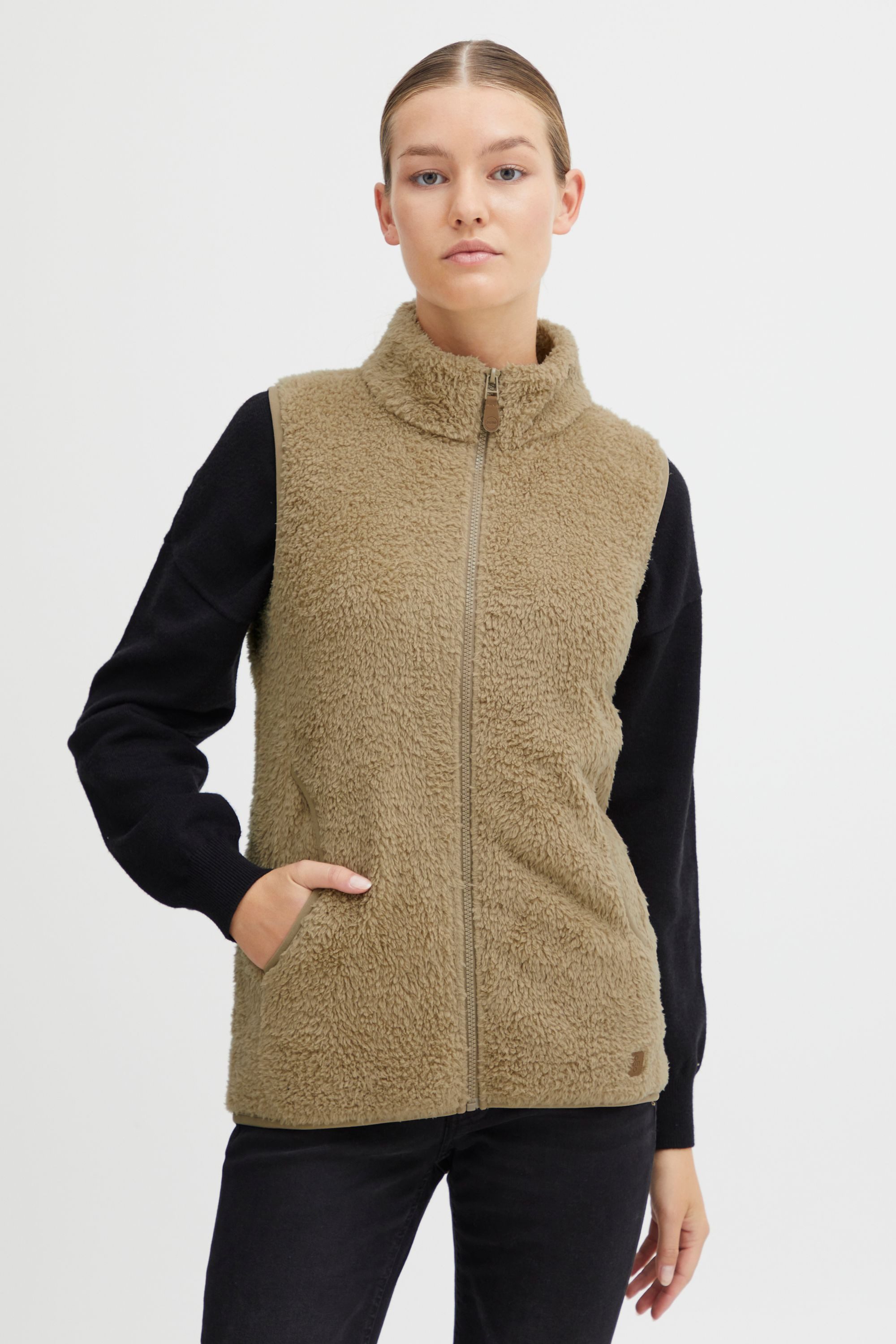 OXMO Sweatweste OXTheri Weste aus Teddy-Fleece Stoff günstig online kaufen