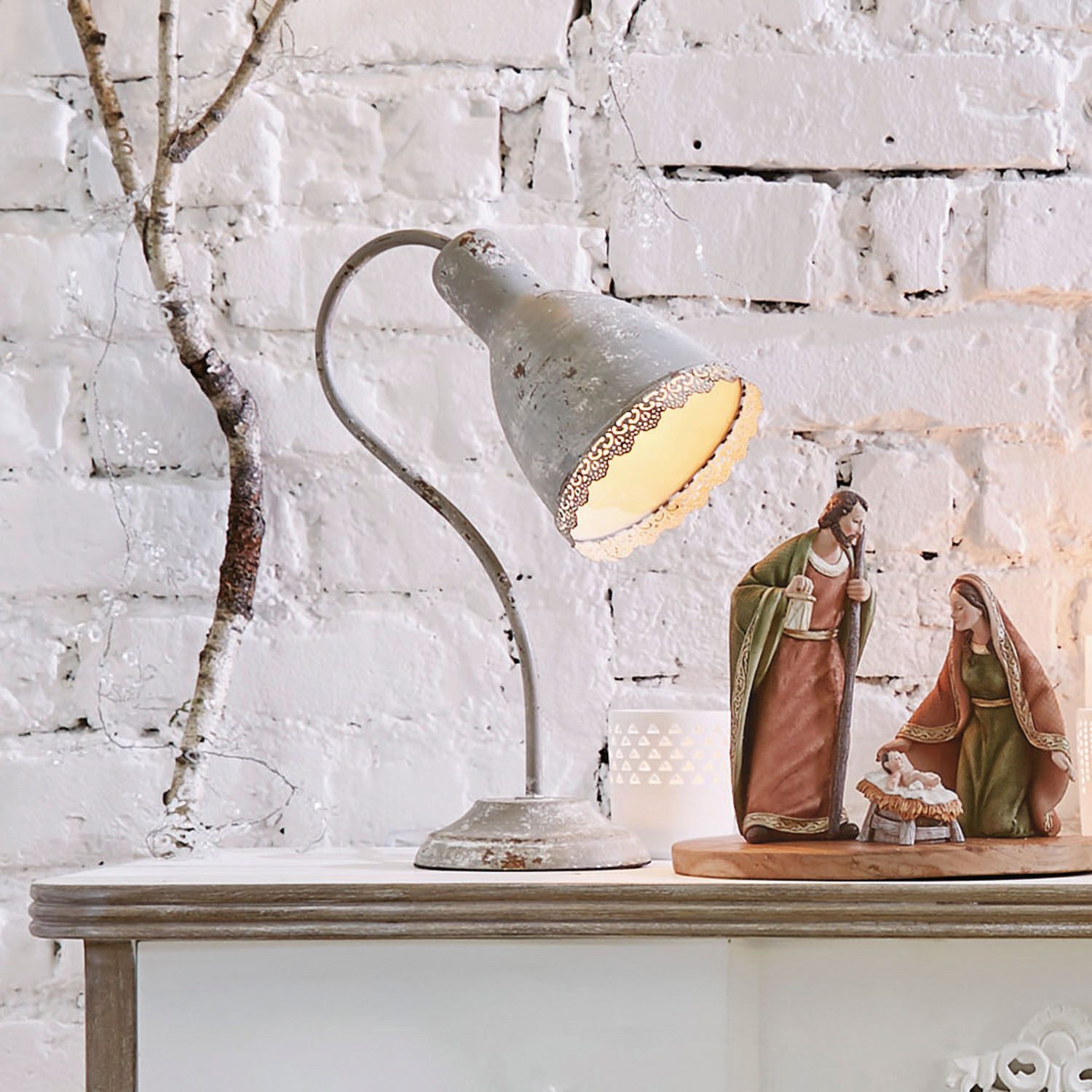 Mirabeau Tischleuchte Tischlampe Lamothe creme günstig online kaufen