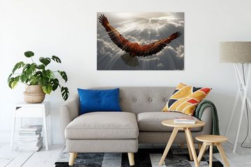 Pixxprint Leinwandbild Adler über den Wolken, Adler über den Wolken (1 St), Leinwandbild fertig bespannt, inkl. Zackenaufhänger