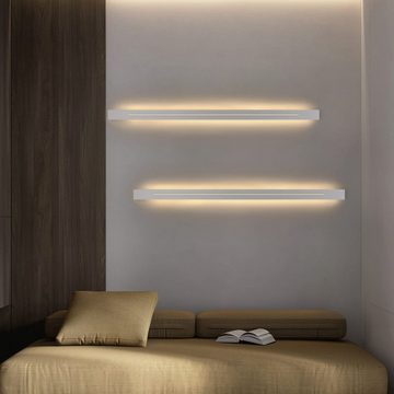 Nettlife LED Wandleuchte innen 100CM Modern Wandlampe Warmweiss Weiß 31W Wandbeleuchtung, LED fest integriert, Warmweiß, für Treppenhaus Schlafzimmer Flur Wohnzimmer Kinderzimmer
