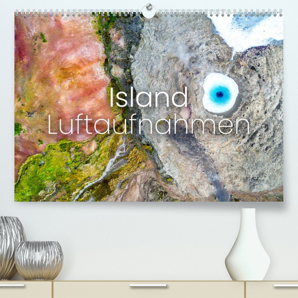 CALVENDO Wandkalender Island Luftaufnahmen (Premium, hochwertiger DIN A2 Wandkalender 2023, Kunstdruck in Hochglanz)