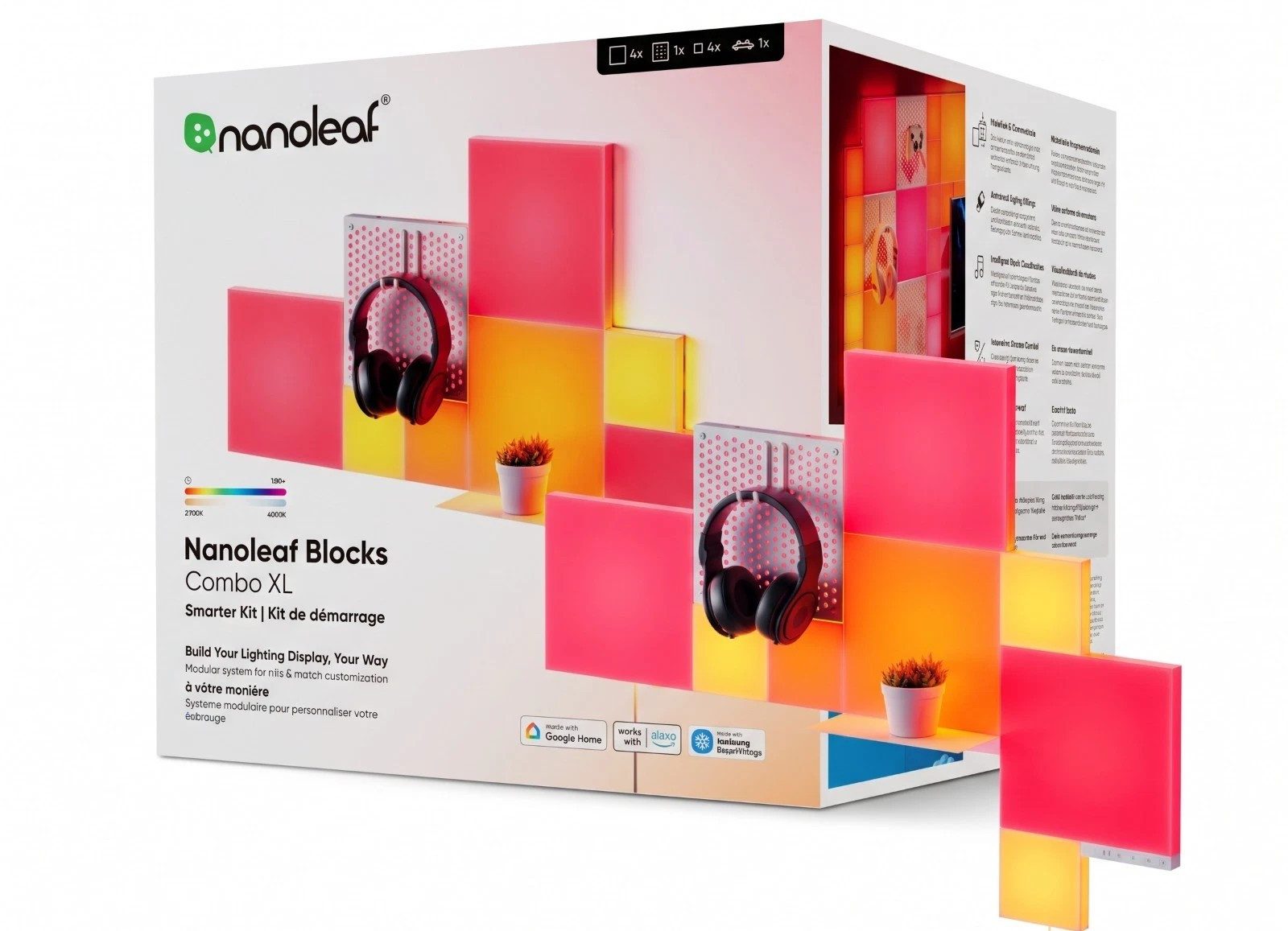 nanoleaf LED Dekolicht Nanoleaf Blocks Starter Kit 10-Pack