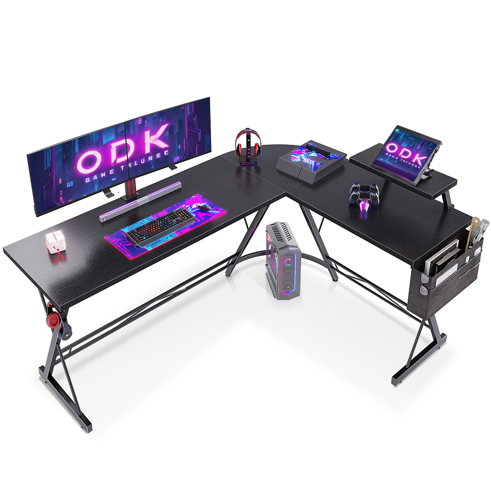 ODK Computertisch L Form Gaming Schreibtisch günstig online kaufen