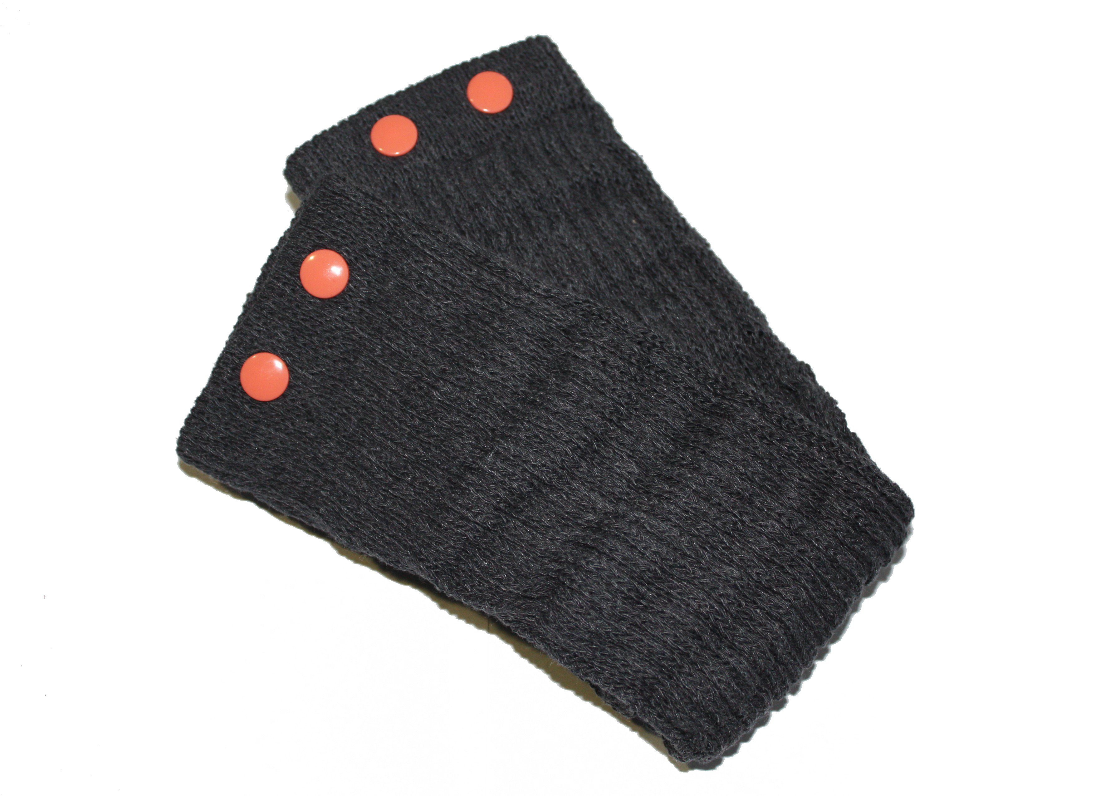 dunkle design Beinstulpen Grau Nieten Bunt