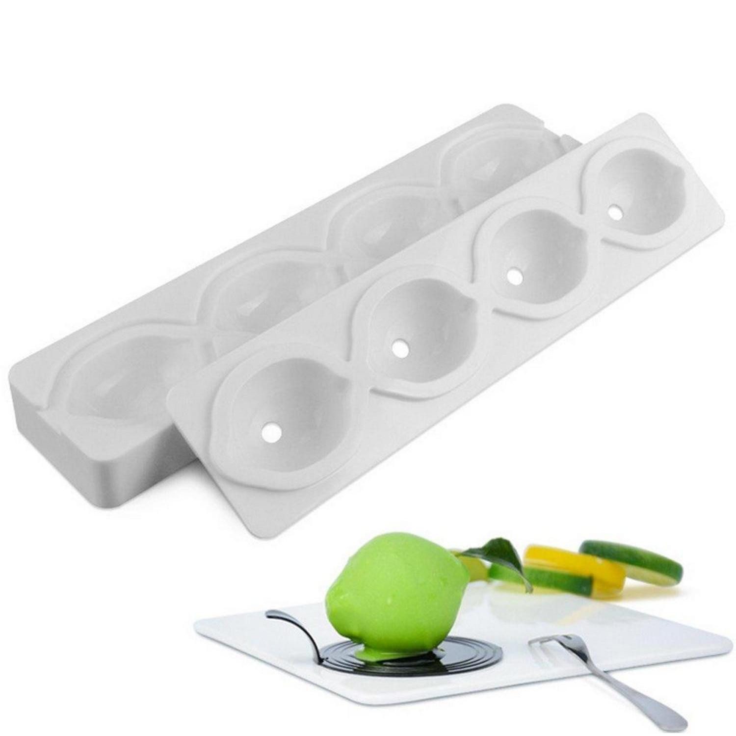 LuxusKollektion Silikonform Silikon Kuchenform Zitrone 4-Loch, (4-tlg)