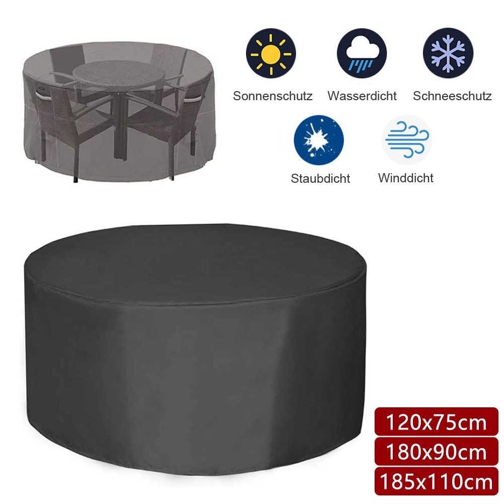 OSTWOLKE Gartenmöbel-Schutzhülle Garten Rund Möbel Abdeckung Abdeckplane Sc günstig online kaufen