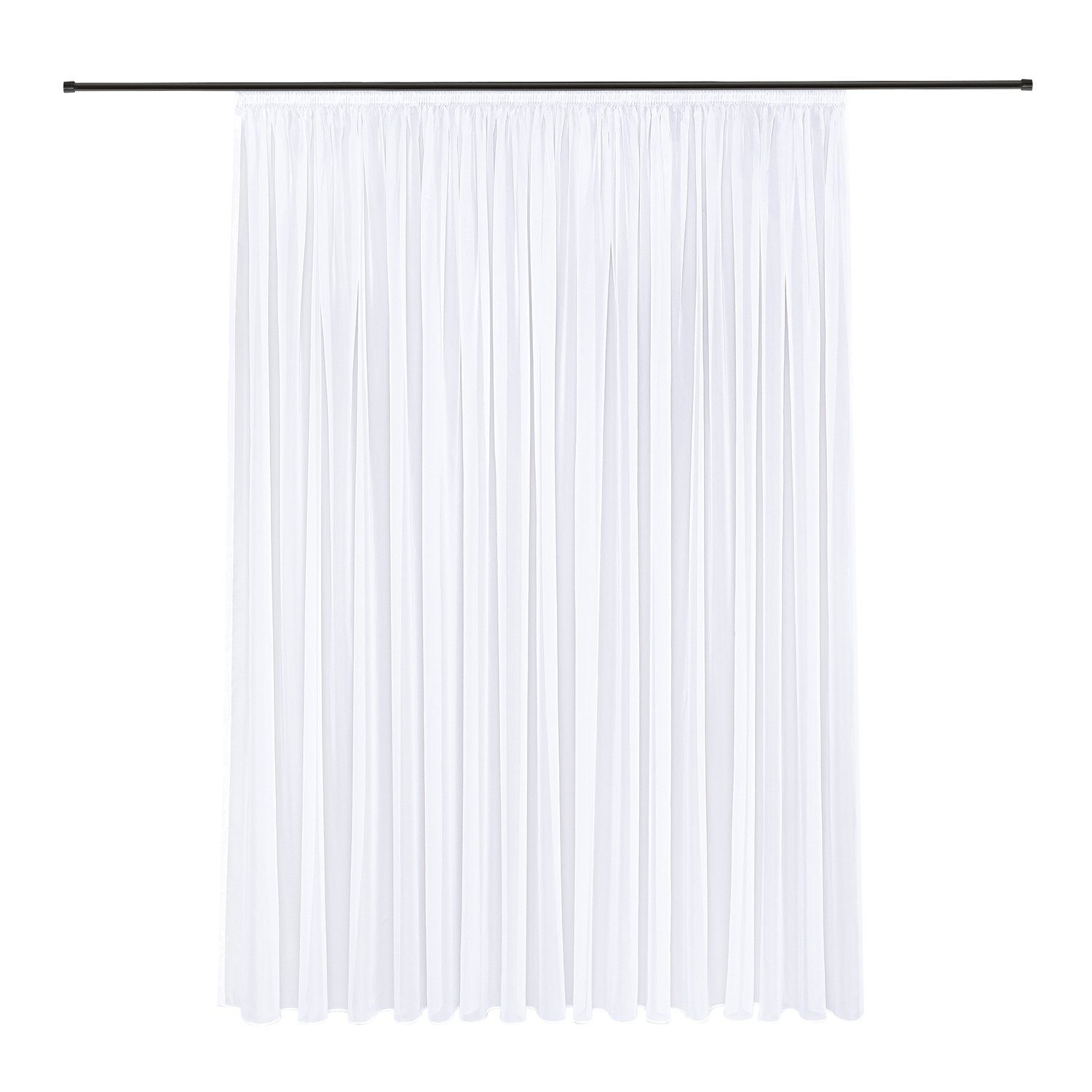 Gerster Gardine Bianca (1 St), Kräuselband, transparent, Voile, Fertigstore Voile recyclet "Bianca"