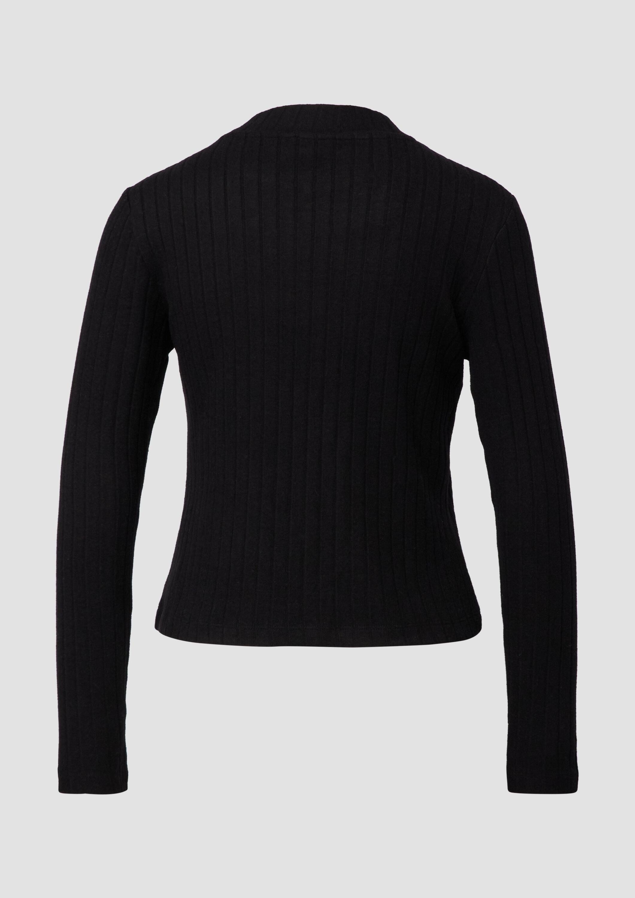 s.Oliver Langarmshirt T-Shirt Weiches Longsleeve mit Stehkragen günstig online kaufen