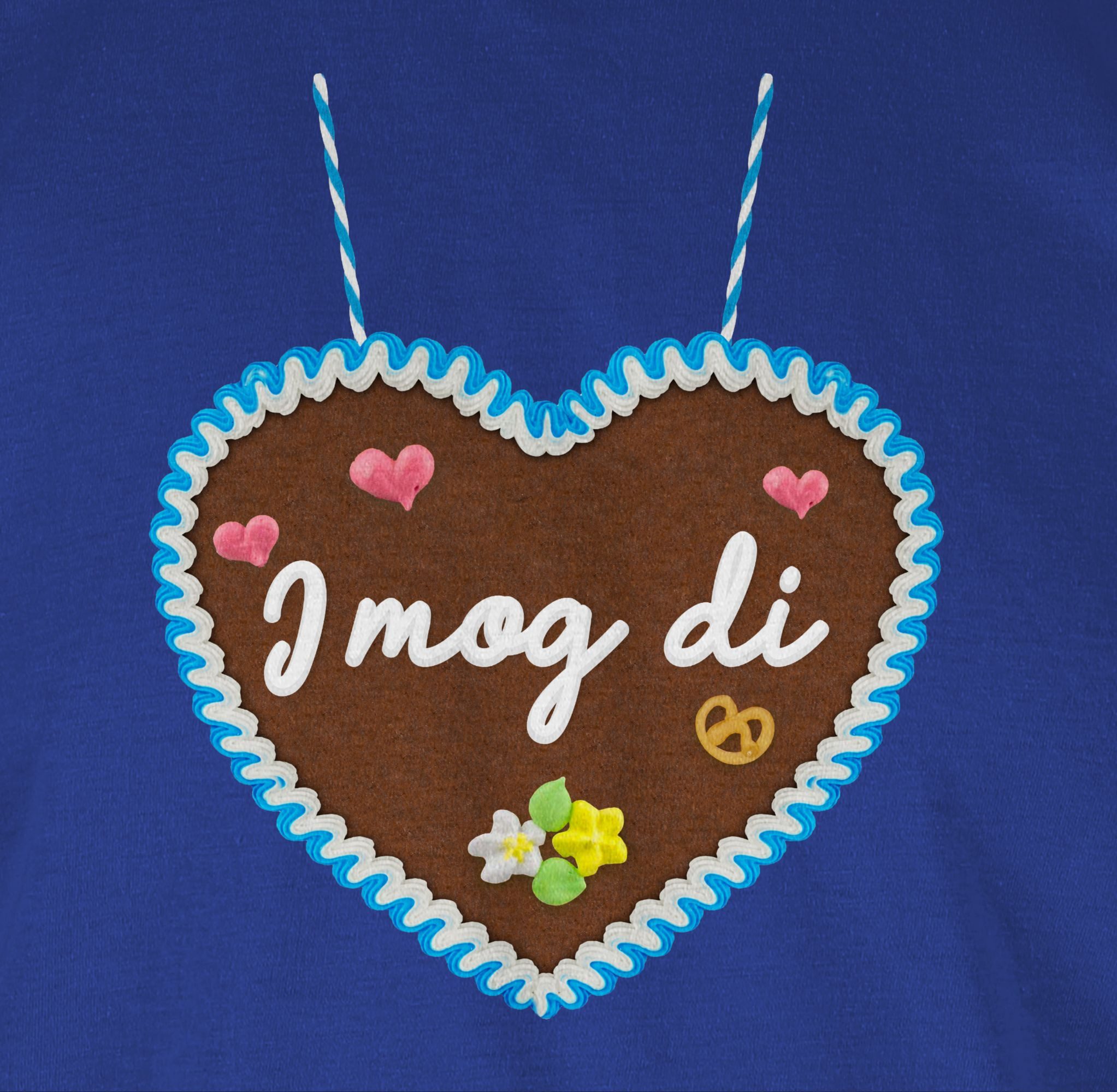 Shirtracer T-Shirt I mog di - Lebkuchenherz - Gänseblümchen Butterblume Herzen Mode für Oktoberfest Herren