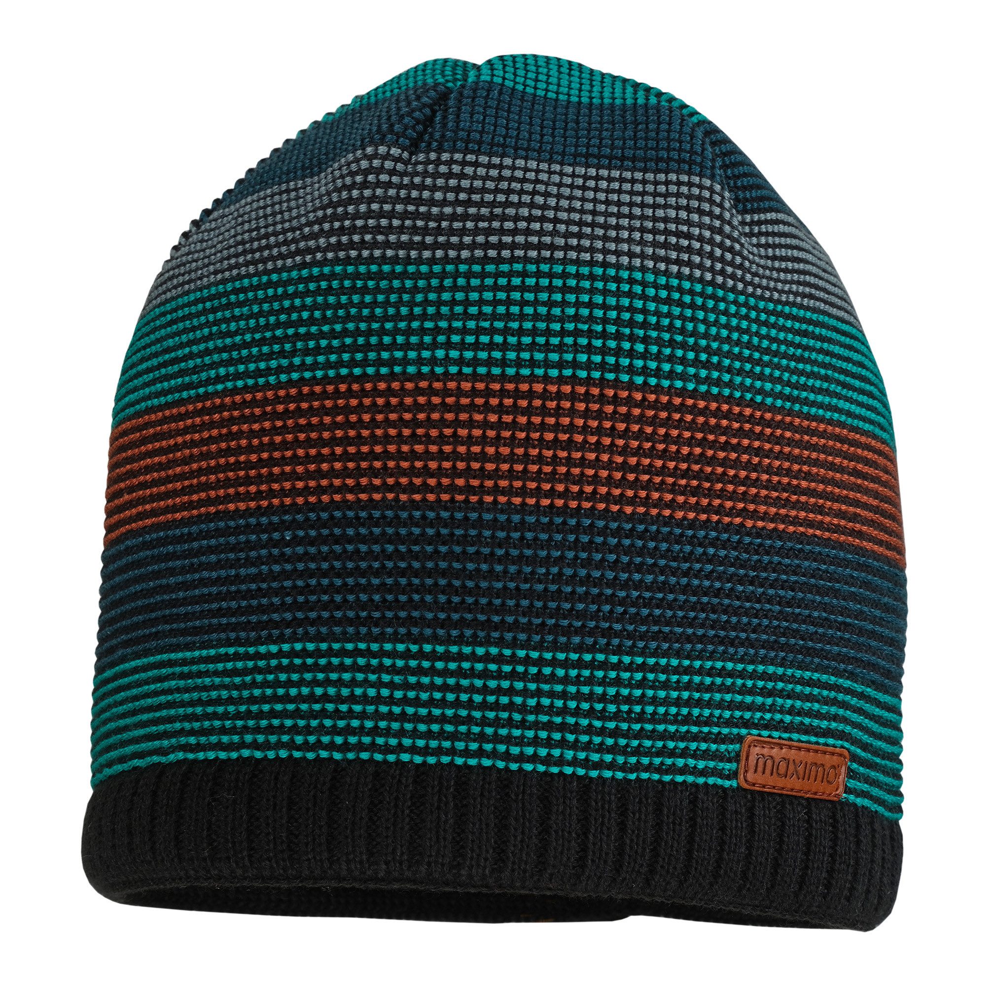 MAXIMO Strickmütze MINI-Beanie randlos Blockringel LL, günstig online kaufen