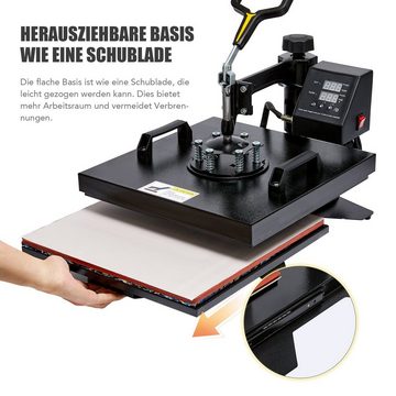 Crenex Kunstdruck, (8 St), 8-IN-1 38x38cm Transferpresse Hitze Textil presse