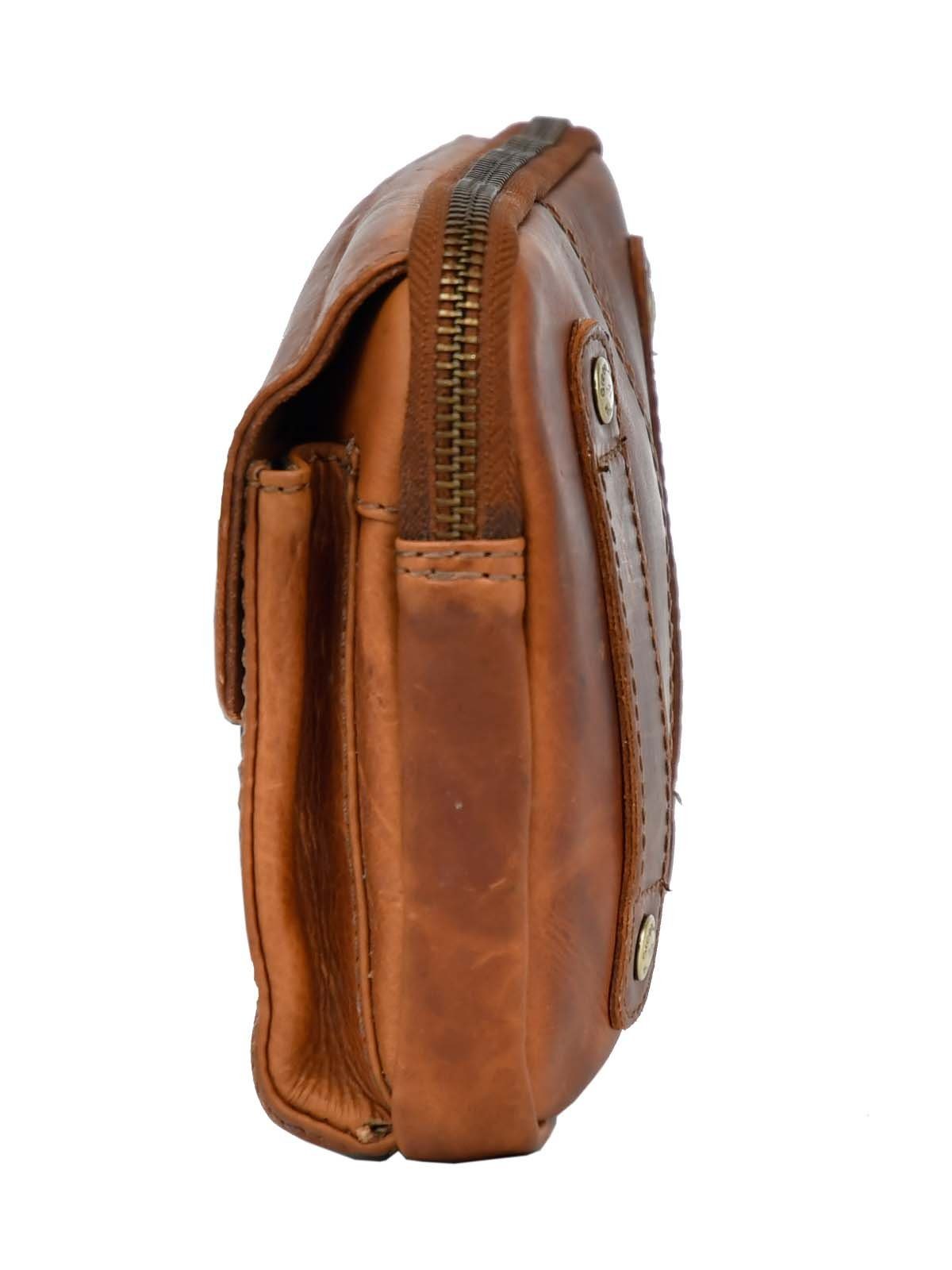 GreenLand Nature Gürteltasche GREENLAND Soft & Safe Gürteltasche RFID Fb.Cognac