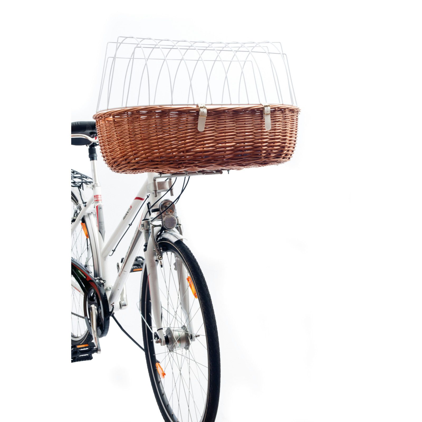 Aumüller Tierfahrradkorb Fahrrad-Tierkorb gesotten + Schutzhaube, Steuerkopfmontage vorne