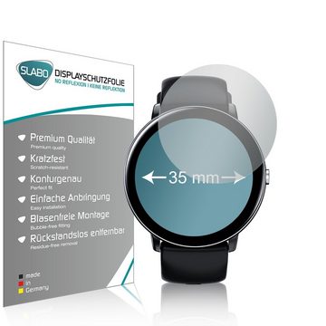 SLABO Schutzfolie 4 x Displayschutzfolie No Reflexion, Armbanduhren Smartwatches (Kreisrund, Durchmesser: Ø 35 mm)