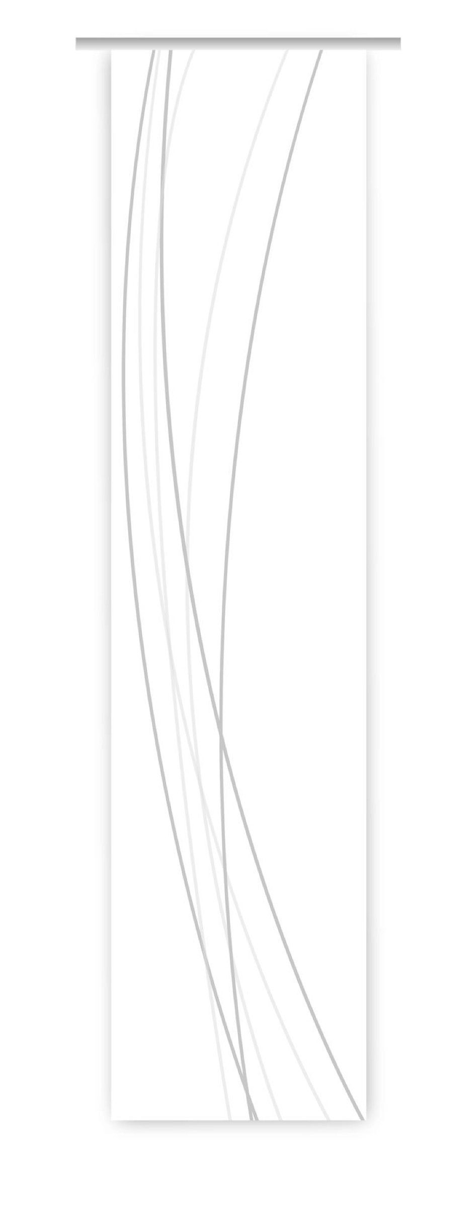 Schiebegardine Linea hellgrau blanco links B-line, gardinen-for-life Schiebevorhang 260x60 cm - HxB