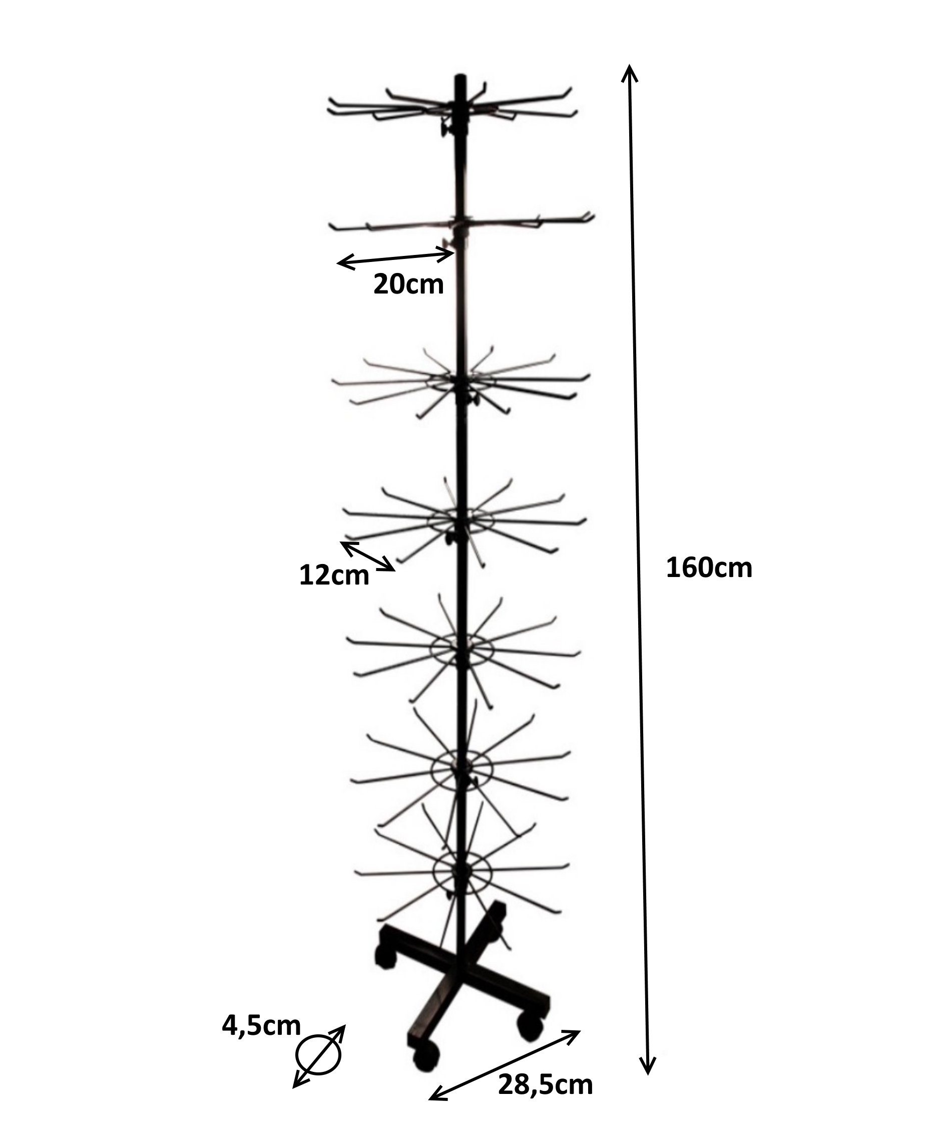 BAYLI Schmuckständer 155cm Verkaufsständer Ladendekoration Drehständer Ständer Warenständer – Bild 4 von 4