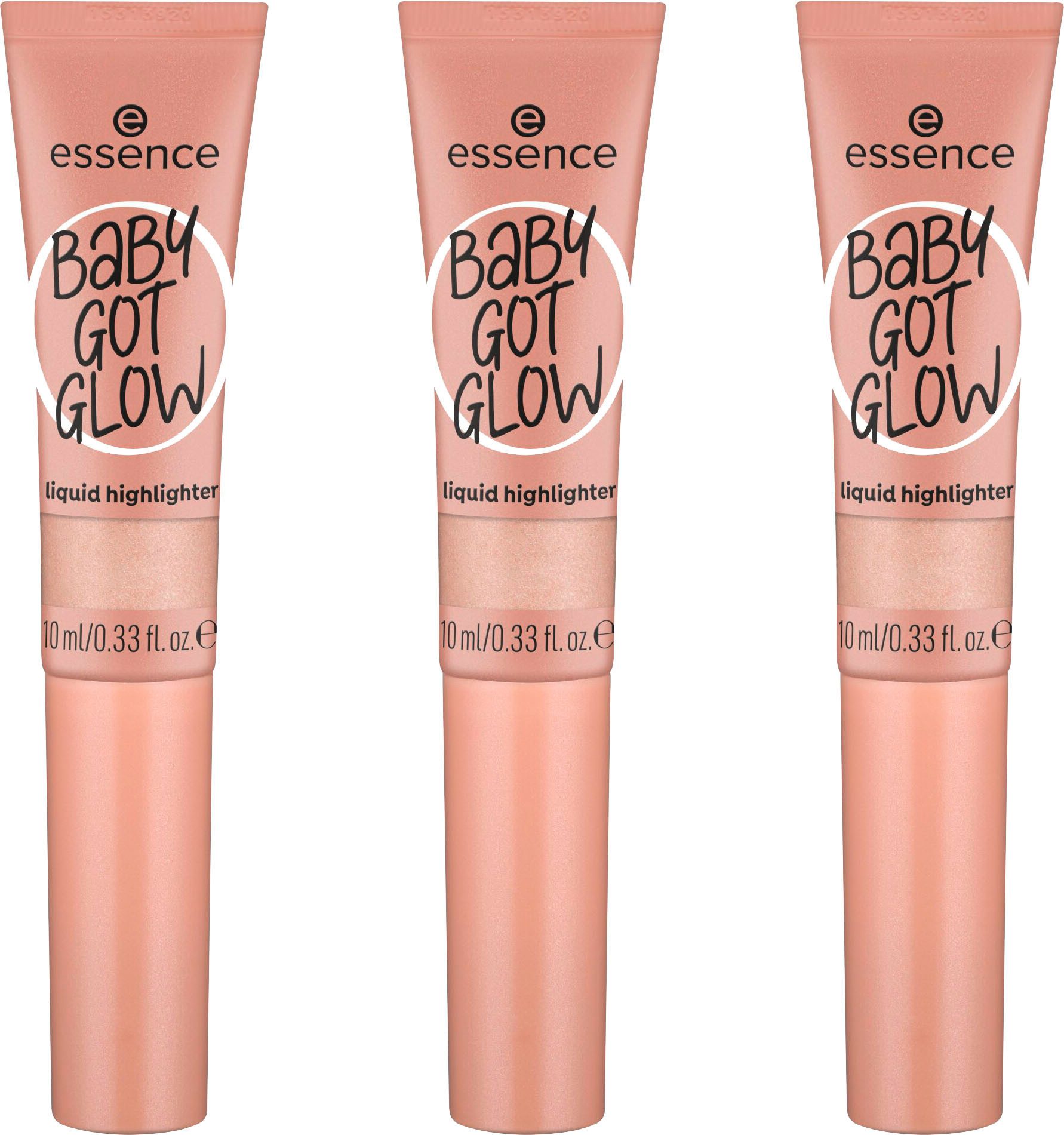 Essence Highlighter BABY GOT GLOW liquid highlighter, 3er Pack