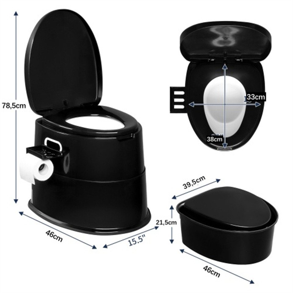 Thumbnail - VINGLI Campingtoilette Tragbare Mobile Toilette,Stabil, Robust