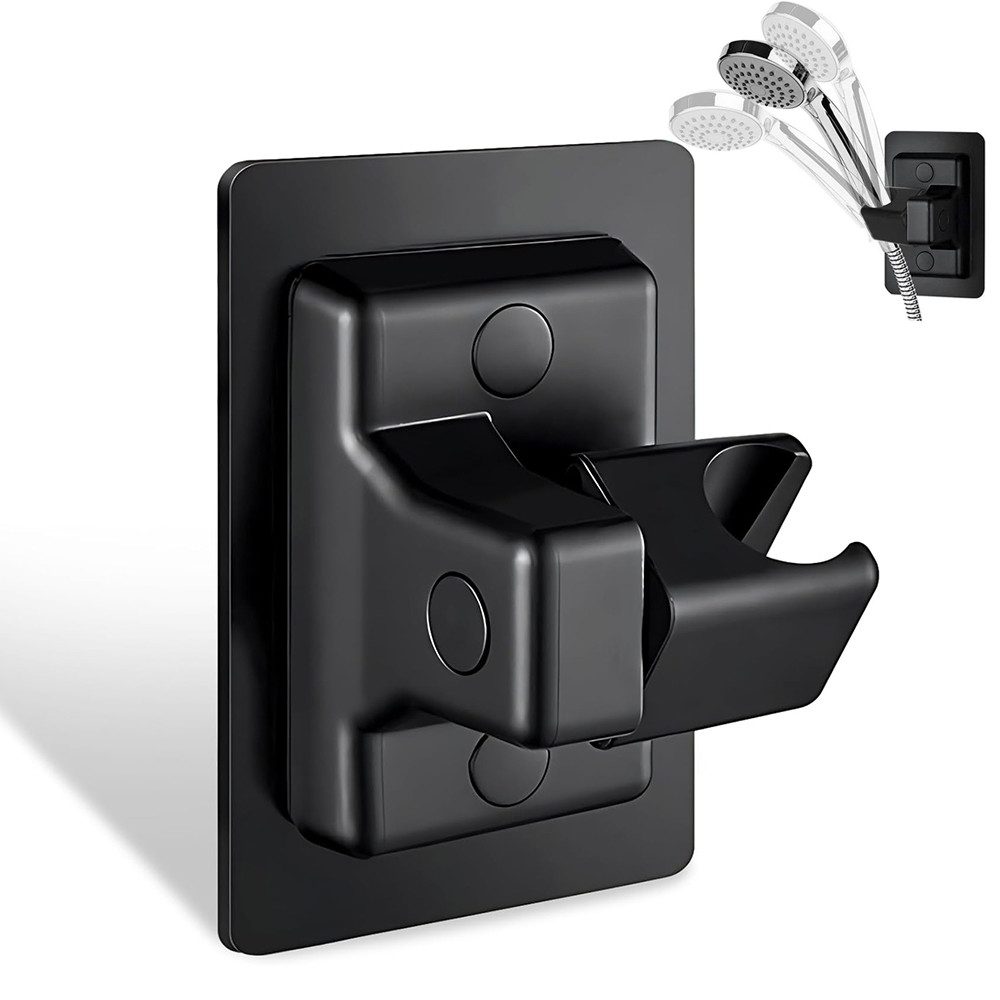 TUWENA Handbrause Duschhalterung Ohne Bohren, Universal Duschkopfhalter 360° drehbar, Verstellbarer Handbrause Halterung, Stark Haftender Duschhalterung
