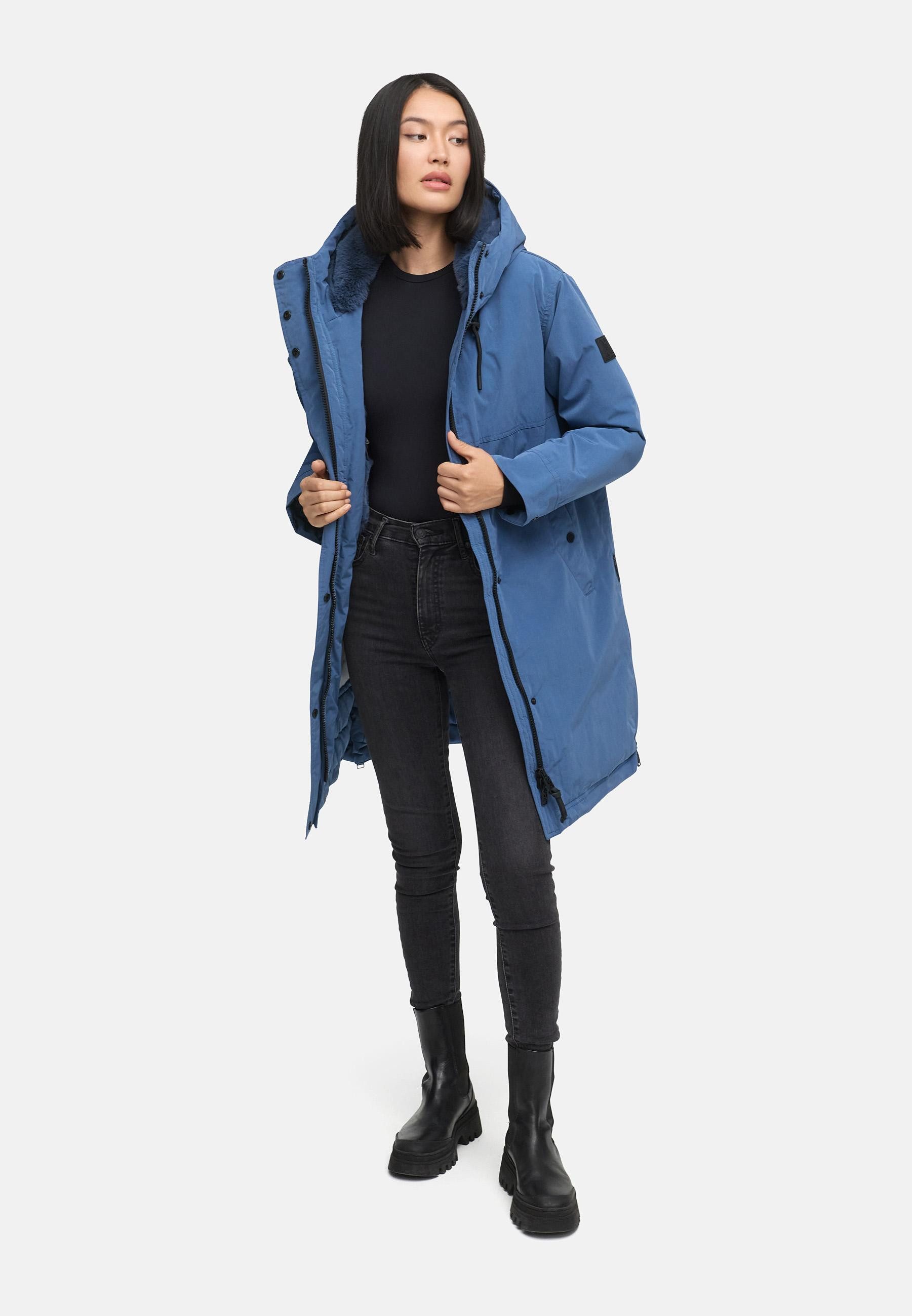 Navahoo Wintermantel Hageltanz 14 Warmer Damen Kurzmantel mit Kapuze