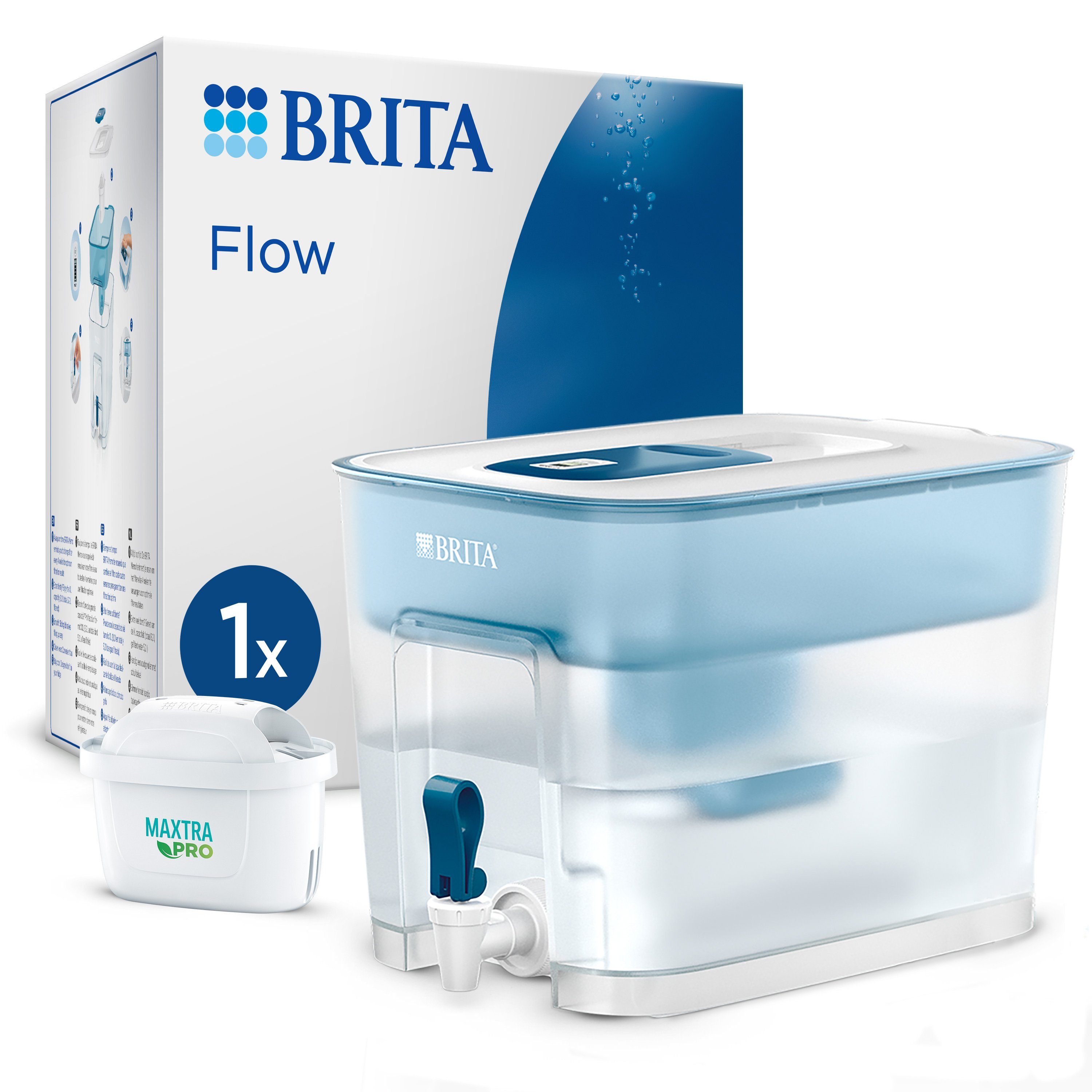 BRITA Wasserfilter Flow und MAXTRA PRO All-in-1, inkl. 1 MAXTRA PRO ALL-IN-1 Filterkartusche, 150L